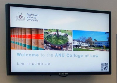 ANU College of Law digital signage